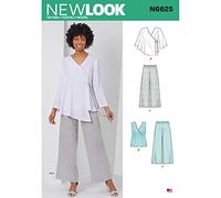New Look Patrón de costura N6625A para camisetas y pantalones de meter para mujer