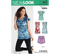 New Look patrón de costura para, Paper, blanco, de 34 a 46