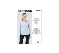 New Look Patrón de costura UN6790A para blusa de mujer con dos longitudes de manga A (6-8-10-12-14-16-18)