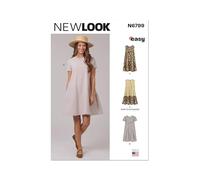 New Look Patrón de costura UN6799A para vestido de mujer con mangas y variaciones de longitud XS-S-M-L-XL-XXL