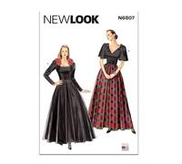 New Look Patrón de costura UN6807A para vestidos de noche de mujer A (8-10-12-14-16-18)