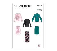 New Look Patrón de costura UN6815A para camisetas y faldas de mujer en dos longitudes A (10-12-14-16-18-20-22)