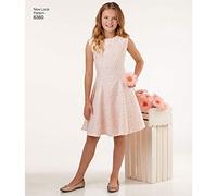 New Look Patron de Robe fillette, Blanco, 22 x 15 cm