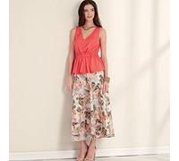 New Look Sewing Pattern N6668 Misses' Top & Skirt N6668-Patrón de costura para mujer, Papel, Blanco, A (8-10-12-14-16-18-20)