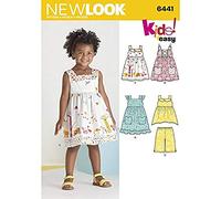 New Look Sewing Pattern Tallas Niños Fácil de Vestido y Top tamaño 1/2 - 4 6441