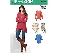New Look - Túnica de Punto de Mujer Estampada. Talla: A (XS-S-M-L-XL), 6415
