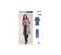 NEW LOOK UN6770A - Chaqueta y pantalones para mujer, talla 10-12-14-16-18-20-22
