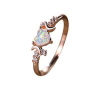 New Love White Aobao Moon Tres anillos en ambos lados Anillo pequeño y lujoso simple y personalizado Callejón 19 Video, C, Metal, Sin piedra preciosa
