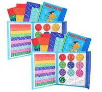 New Magnetic Fraction Demonstration Book, Magnetic Fraction Tiles, Learn About Colors and Mathematics. (2 Set)