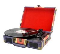 New Majestic TT-43 BT/USB/SD/AX - Tocadiscos (Tocadiscos de tracción por correa, Azul, Rojo, Blanco, 33,45,78 RPM, Digital, Cartucho de cerámica estéreo, SD)