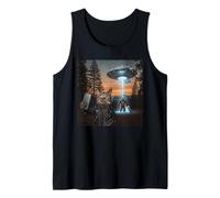 New Meme Cat and Cigarette, Grunge Cat Selfie UFO Bigfoot Camiseta sin Mangas
