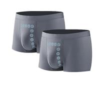New Mens Magnetic Therapy Underwear (Gray*2,2XL)