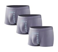 New Mens Magnetic Therapy Underwear (Light Purple*3,2XL)
