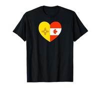 New Mexico and Canada Flags: Heart Shaped Unity Camiseta