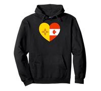 New Mexico and Canada Flags: Heart Shaped Unity Sudadera con Capucha