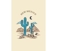 New Mexico Blank Lined Journal: Cactus Mountain Themed Notebook Souvenir for Travel Lovers, 120 Pages 6 x 9 inches