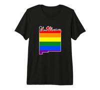 New Mexico Mapa USA Estado Arco Iris Bandera Pride Month Camiseta Premium