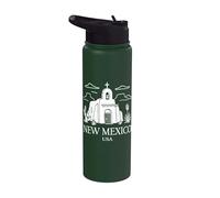 New Mexico USA Minimalist City Skyline Travel Souvenir Stainless Steel Insulated Water Bottle