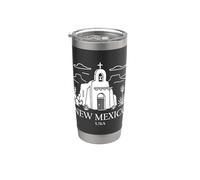 New Mexico USA Minimalist City Skyline Travel Souvenir Vaso térmico de acero inoxidable de doble pared