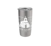 New Mexico USA Minimalist City Skyline Travel Souvenir Vaso térmico de acero inoxidable de doble pared