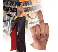 New Middle Finger Mask Latex Give The Headgear One-finger Salute Masks Halloween Party Cosplay Props Nice Gift