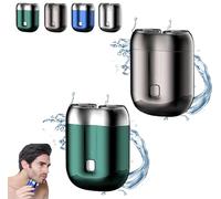 New Model Mini Dual-Head Electric Shaver, 2025 New Portable Mini Dual Head Razor, Mini Dual Head Electric Shaver, Pocket Size Washable Electric Razor, Double Head Razor, Unisex (2pcs-d)