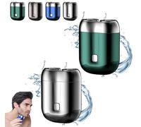 New Model Mini Dual-Head Electric Shaver, 2025 New Portable Mini Dual Head Razor, Mini Dual Head Electric Shaver, Pocket Size Washable Electric Razor, Double Head Razor, Unisex (2pcs-e)