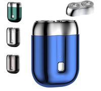 New Model Mini Dual-Head Electric Shaver, Mini Dual Head Electric Shaver, Mini Portable Electric Shaver, Double-Ring Magnetic Cutter With An Additional Replacement Head (B)