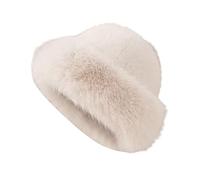 New Mongolian Hat Autumn and Winter Thick Plush Imitation Mink Warm Mongolian Hat Ear Versatile Fashion Windproof Filzmütze Damen, caqui, Talla única