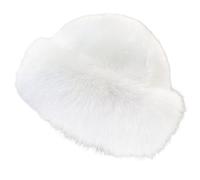 New Mongolian Hat Autumn and Winter Thick Plush Imitation Mink Warm Mongolian Hat Ear Versatile Fashion Windproof Filzmütze Damen, Blanco, Talla única