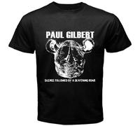 New Mr Big Paul Gilbert Album Cover Logo Men's T-Shirt Black Size 3XL