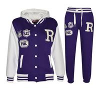 New Niños Niña Béisbol Chándal Chaqueta con Capucha Fondo Set Talla 7-13YEARS