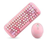 new Notebook Office Mini Wireless Keyboard Mouse Set Round Punk Desktop 2.4G Wireless Keyboard Mouse