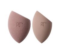 Real Techniques New Nudes Bare Finish Sponge Duo, Beauty Sponges for Liquid Foundation, Skin Tint & Concealer, Light-to-Full Coverage, Latex-Free Makeup Sponges, Cruelty-Free, 2 Count
