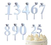New Number Candle Holder Set, Reusable Number Candles For Birthday Cakes, 10 Pieces 0-9 Decorations, For Family Friends Adults Men Women Bakers Party Holiday Home Indoor