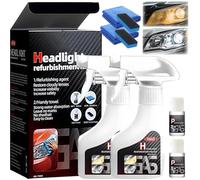 New Ogas Headlight Restoration Kit, Automotive Headlight Restoration Spray, Car Headlight Cleanr for All Vehicles That Restores Clarity, Removes Yellowing & Oxidation (2PC)