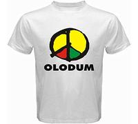 New OLODUM Logo Brazilian Men's White T-Shirt(X-Large)