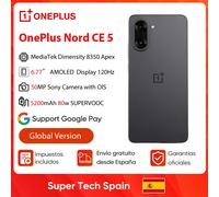 New OnePlus Nord CE 5 5G Smartphone MediaTek Dimensity 8350 Apex 6.77”AMOLED Display 5200mAh 80W SUPERVOOC 50MP Sony Camera OlS Marble Mist 8GB 256GB