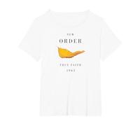 New Order True Faith Camiseta, Mujer Tallas Grandes, Blanco, 5XL Grande