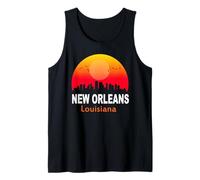 New Orleans Louisiana State USA Vintage Retro Sunset City Camiseta sin Mangas