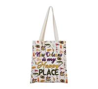 New Orleans Lover Gift New Orleans Is My Happy Place - Bolsa de mano para vacaciones en Nueva Orleans, regalo para viajeros, Orleanstote