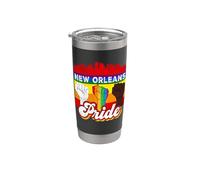 New Orleans Pride Rainbow Gay Pride Flag Funny LGBT Vaso térmico de acero inoxidable de doble pared