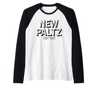 New Paltz Nueva York - New Paltz NY Block Camiseta Manga Raglan