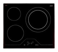 NEW POL Encimera vitrocerámica 3 fuegos, Temporizador, Big zone 29 cm