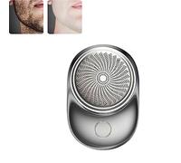 New Powerful Storm Shaver for Men,Mini Shaver Portable Electric Shaver,Rechargeable Usb Electric Shaver,Pocket Size Wet and Dry,Easy One-Button Use for Home (silver)