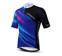 New Pro - Camiseta de ciclismo de manga corta con cremallera completa para hombre, V6, Medium