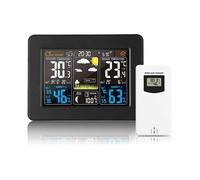 New product,Wireless Weather Station Digital Colorful Weather Clock with Outdoor Sensor Indoor Outdoor Thermomet