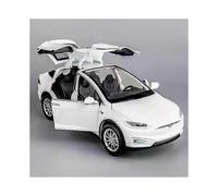 New products 1/32 Large Tesla Model X Alloy Car Model Pull Back Sound and Light Sports Car 25-26