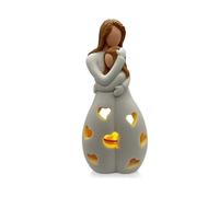 New products in 2023,Mom Hug Daughter Candle Holder Resin Decorative Statue Ornament with Led Yyds