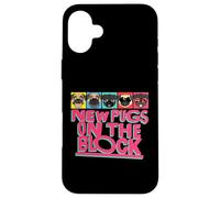 New Pugs On The Block Funny Pug Owner Pop Culture Gift Carcasa para iPhone 16 Plus